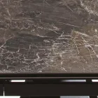 Mesa Extensible Hasta 280 cm en Acero y Cristal Cerámico Mate - Viterbo Viadurini