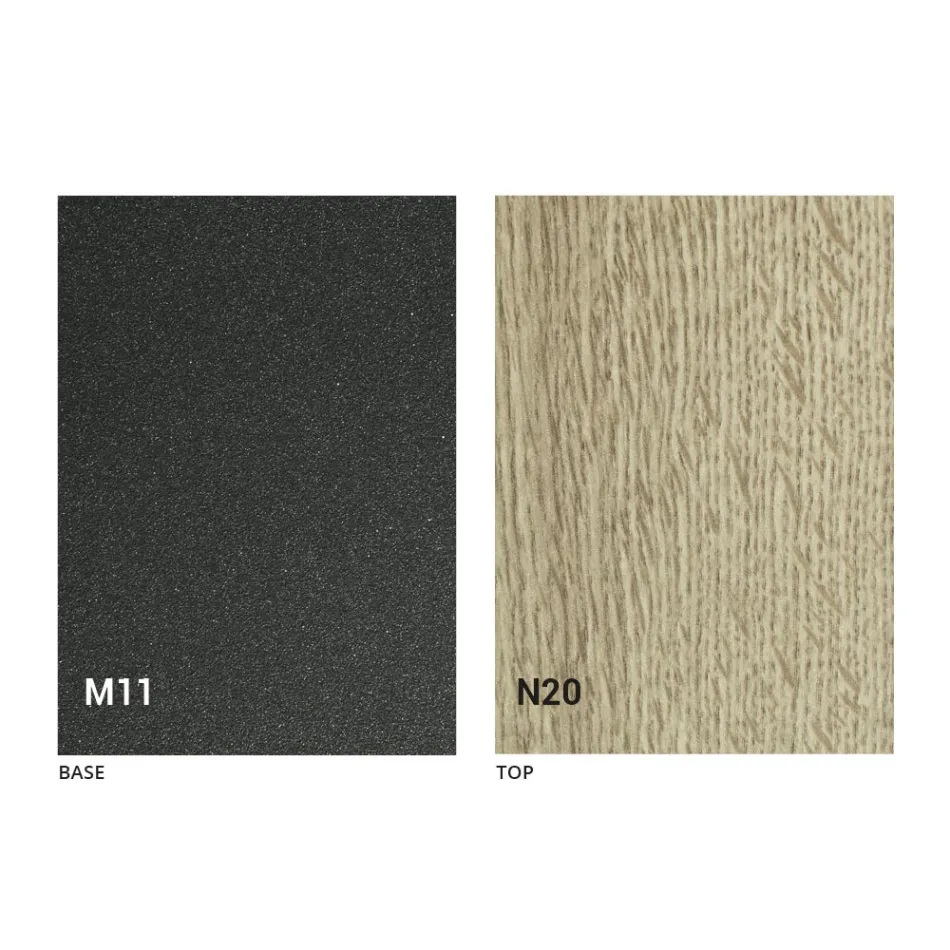 Mesa extensible hasta 280 cm en madera y metal Made in Italy - Gallotto Viadurini