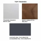 Mesa Extensible hasta 280 cm en Vidrio y Madera Chapada – Eugrafo Viadurini