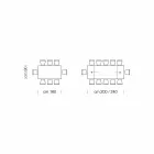 Mesa Extensible hasta 280 cm en Vidrio y Madera Chapada – Eugrafo Viadurini