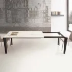 Mesa extensible hasta 290 cm en vitrocerámica Made in Italy - Polonio Viadurini