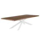 Mesa extensible hasta 300 cm con tapa chapada Made in Italy - Grotta Viadurini
