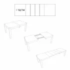 Mesa extensible hasta 300 cm moderna de melamina diseño Oky Viadurini