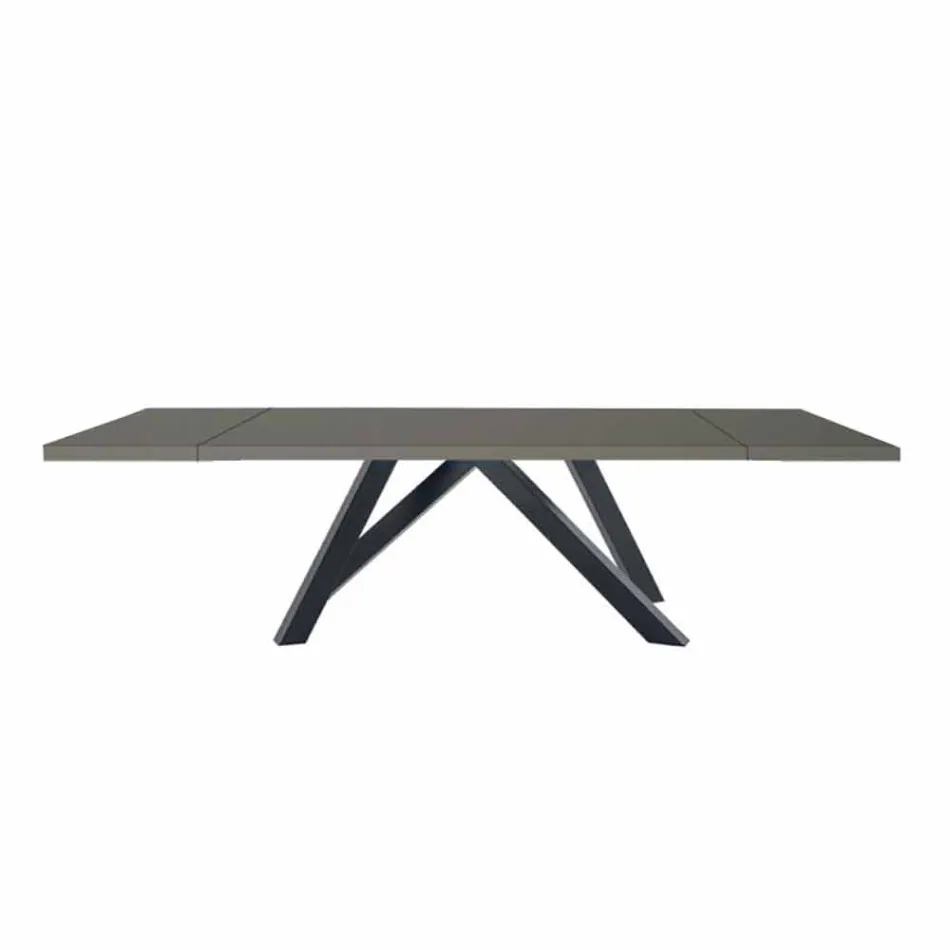 Mesa extensible hasta 300 cm en Fenix y acero Made in Italy - Settimmio Viadurini