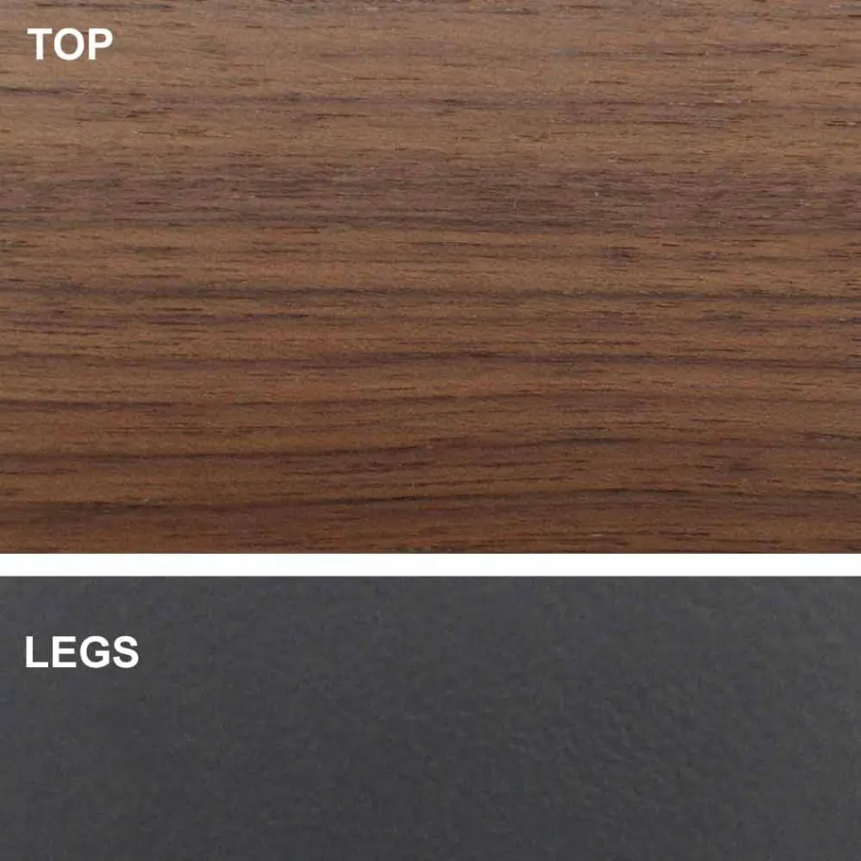 Mesa extensible hasta 300 cm en madera y acero Made in Italy - Settimmio Viadurini