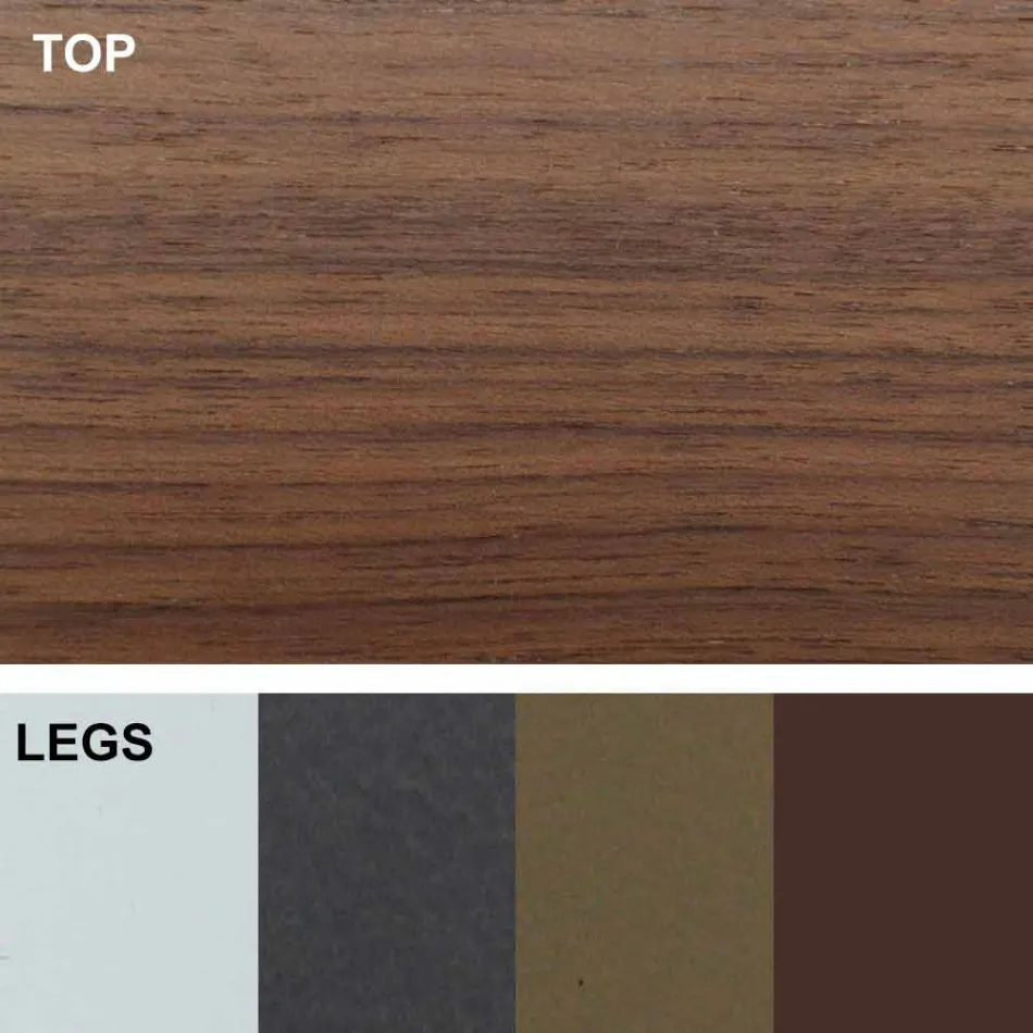 Mesa extensible hasta 300 cm en madera y acero Made in Italy - Settimmio Viadurini