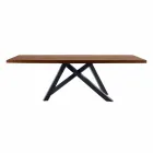 Mesa extensible hasta 300 cm en madera y acero Made in Italy - Settimmio Viadurini