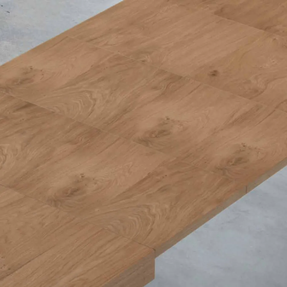 Mesa Extensible hasta 470 cm en Madera Chapada Made in Italy – Gordito Viadurini