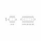 Mesa Extensible hasta 470 cm en Madera Chapada Made in Italy – Gordito Viadurini