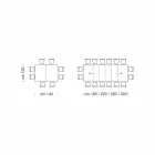 Mesa Extensible hasta 470 cm en Madera Chapada Made in Italy – Gordito Viadurini