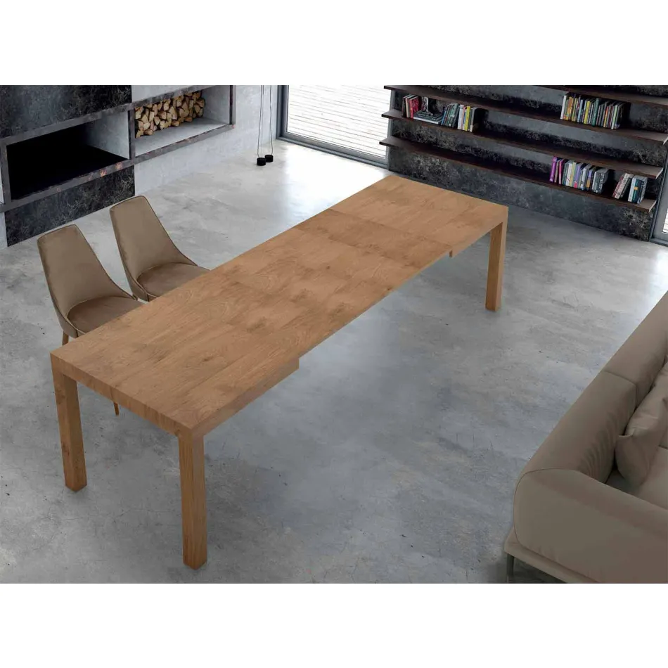 Mesa Extensible hasta 470 cm en Madera Chapada Made in Italy – Gordito Viadurini
