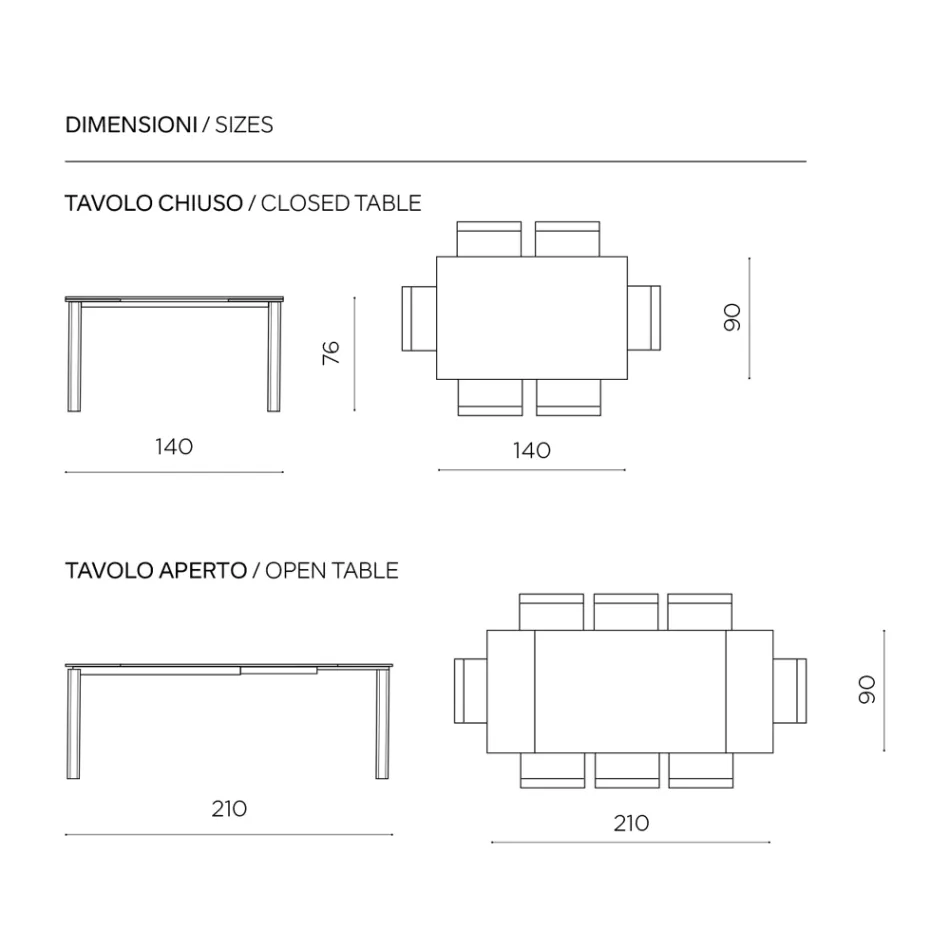 Mesa extensible en dos tamaños en metal y piedra efecto mármol - Morfeo Viadurini