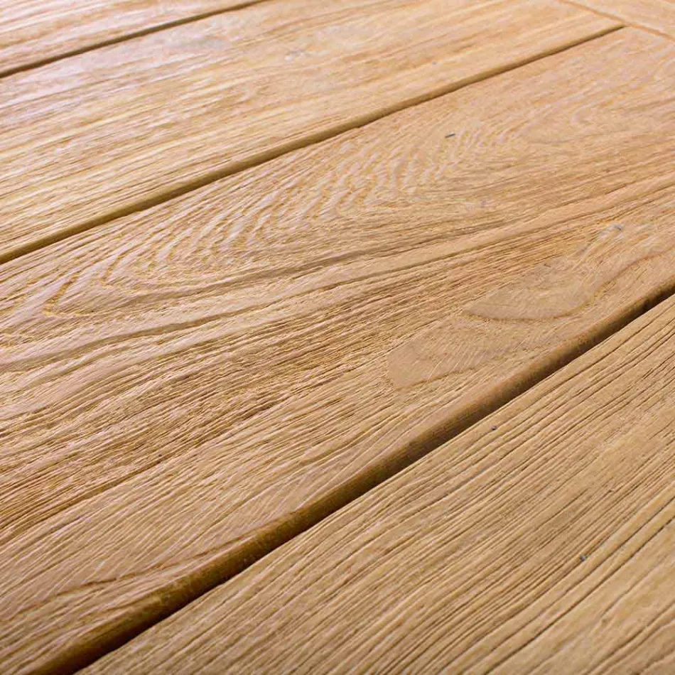 Mesa extensible de diseño de jardín de madera para 6 personas Homemotion - Hunter Viadurini