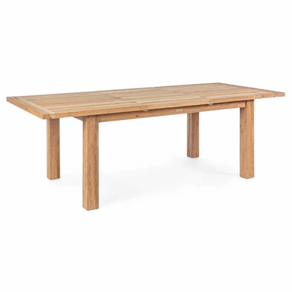 Mesa extensible de diseño de jardín de madera para 6 personas Homemotion - Hunter Viadurini