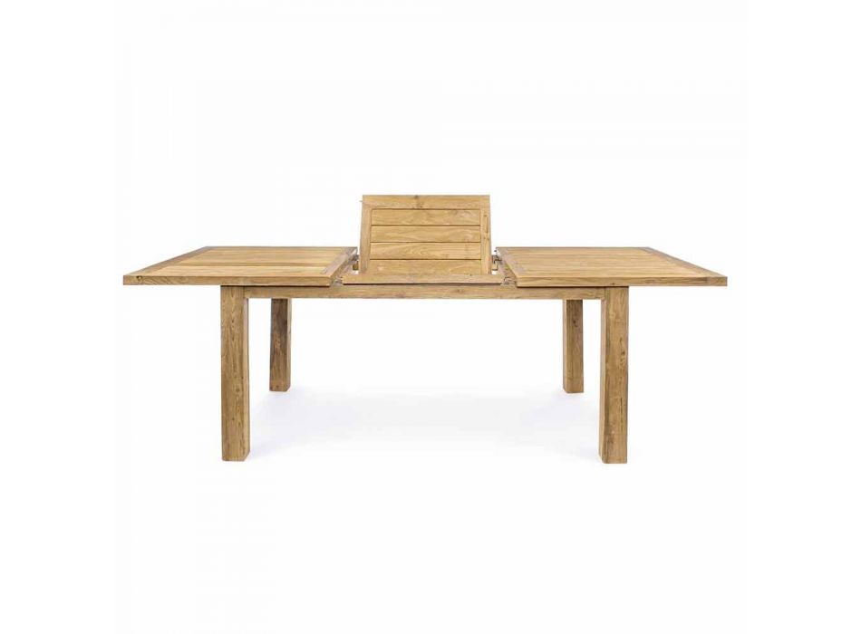 Mesa extensible de diseño de jardín de madera para 6 personas Homemotion - Hunter Viadurini