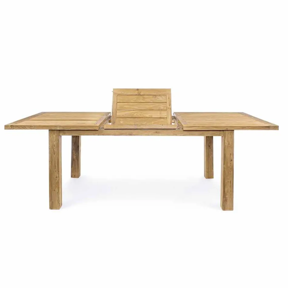 Mesa extensible de diseño de jardín de madera para 6 personas Homemotion - Hunter Viadurini