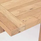 Mesa extensible de diseño de jardín de madera para 6 personas Homemotion - Hunter Viadurini