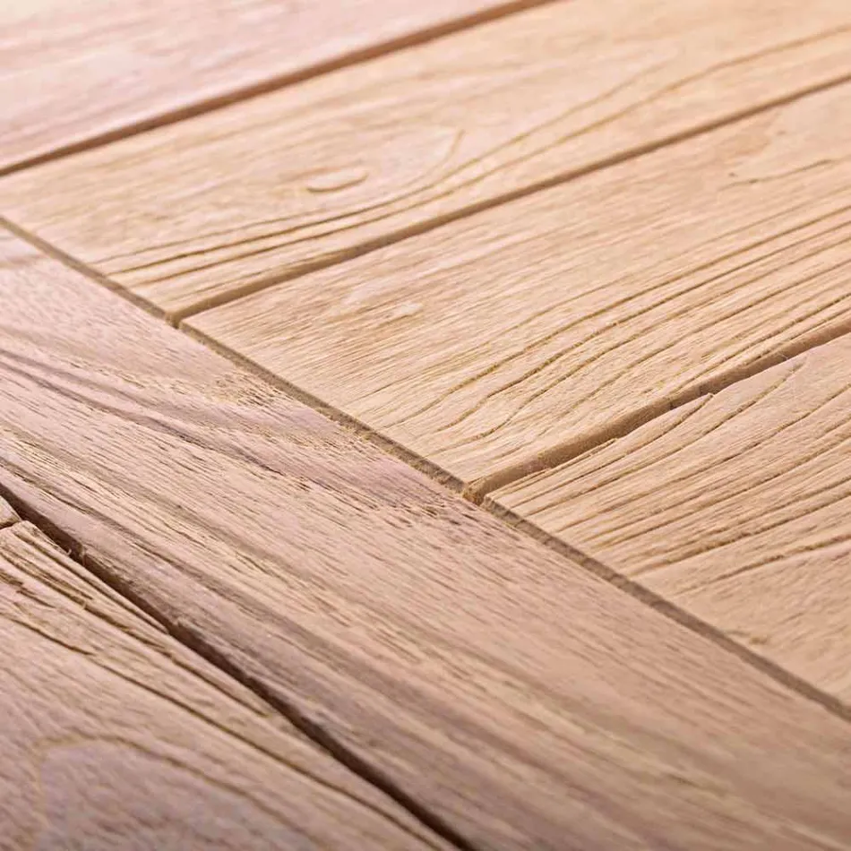 Mesa extensible de diseño de jardín de madera para 6 personas Homemotion - Hunter Viadurini