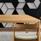 Mesa Extensible en Madera Maciza de Fresno en Diferentes Acabados - Ferenc Viadurini