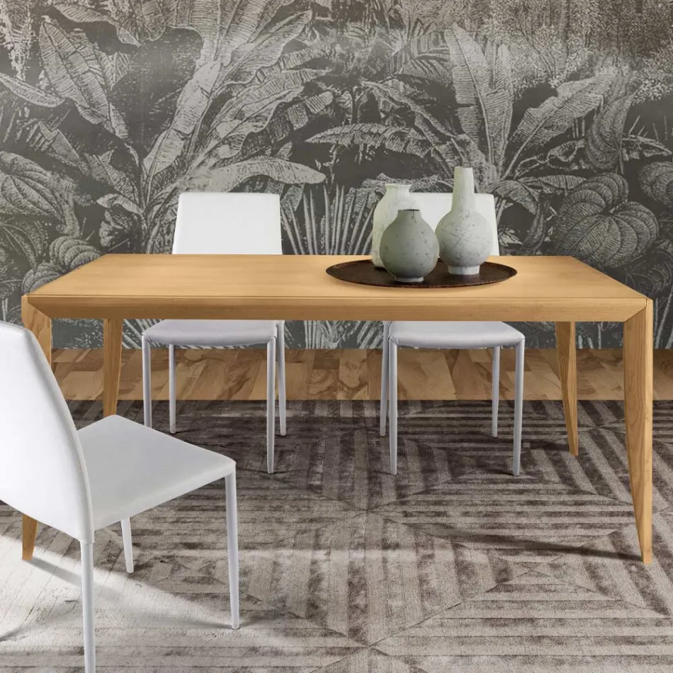 Mesa extensible en madera maciza de fresno Made in Italy - Judit Viadurini