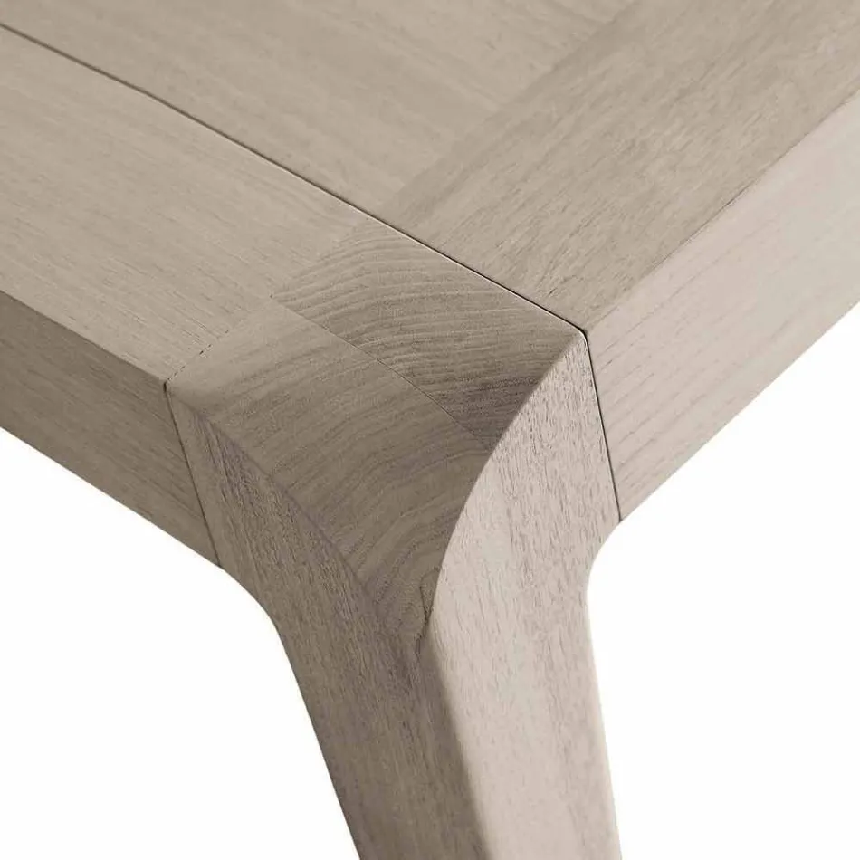Mesa extensible en nogal gris natural, diseño moderno Matis Viadurini