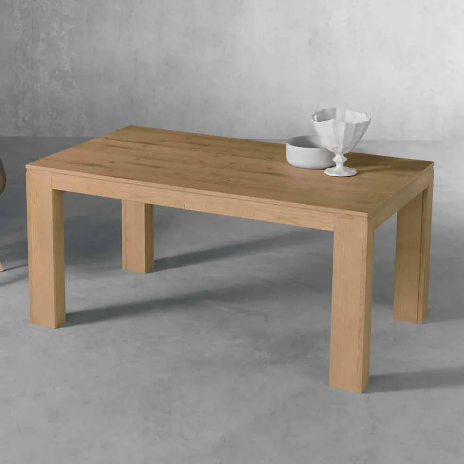 Mesa extensible de madera de roble Made in Italy - Sondrio Viadurini