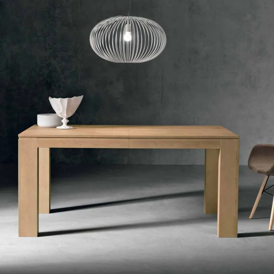 Mesa extensible de madera de roble Made in Italy - Sondrio Viadurini