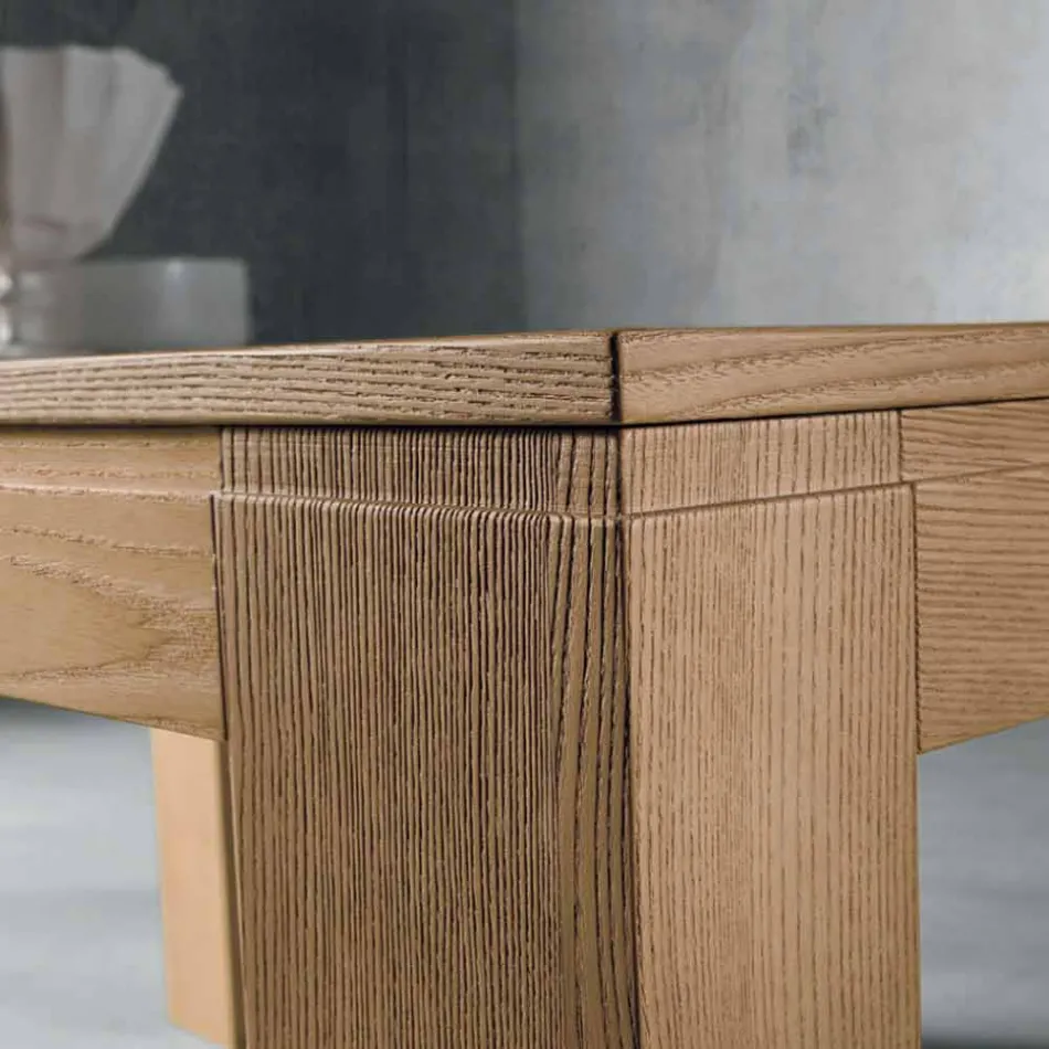 Mesa extensible de madera de roble Made in Italy - Sondrio Viadurini