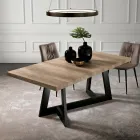 Mesa Extensible de Melamina en 2 Acabados Diferentes Made in Italy - Tecna Viadurini