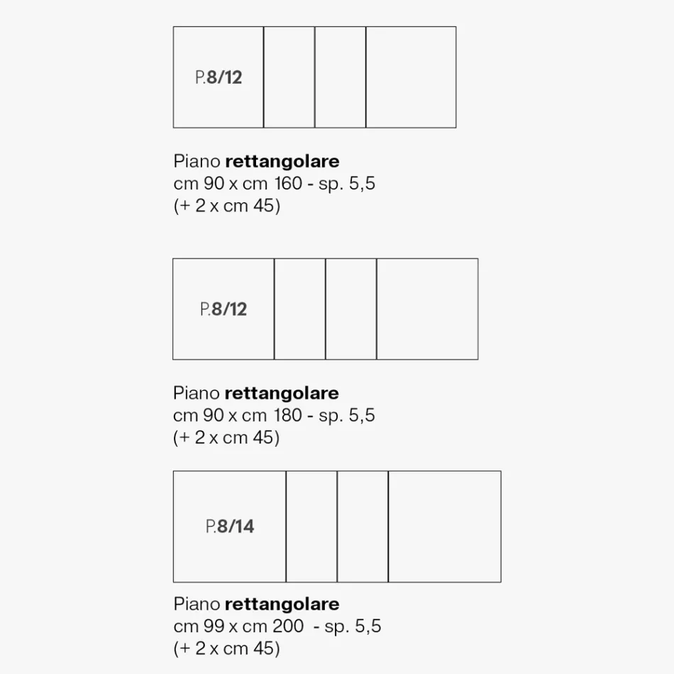 Mesa Extensible de Melamina en 2 Acabados Diferentes Made in Italy - Tecna Viadurini