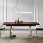 Mesa Extensible de Melamina en 2 Acabados Diferentes Made in Italy - Tecna Viadurini