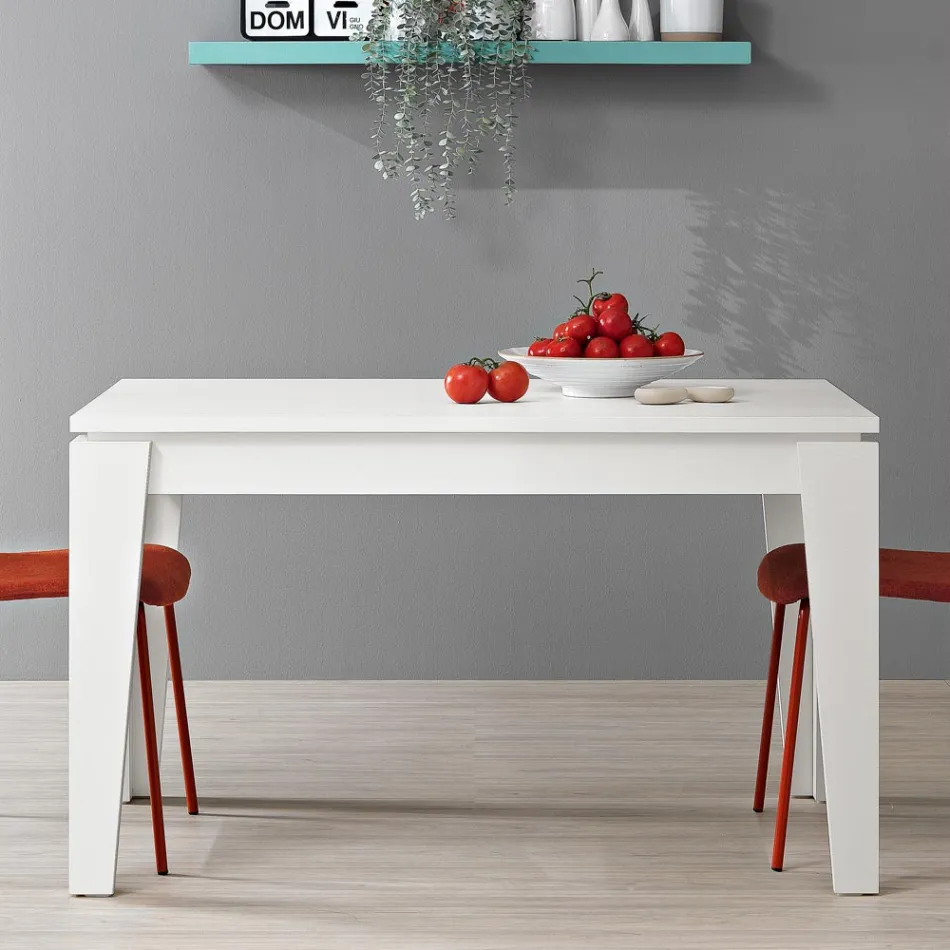 Mesa Extensible de Melamina en Diferentes Acabados Made in Italy - Lily Viadurini