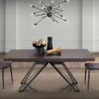 Mesa plegable extensible de metal y melamina Made in Italy - Meluso Viadurini