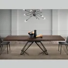 Mesa plegable extensible de metal y melamina Made in Italy - Meluso Viadurini