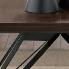 Mesa plegable extensible de metal y melamina Made in Italy - Meluso Viadurini