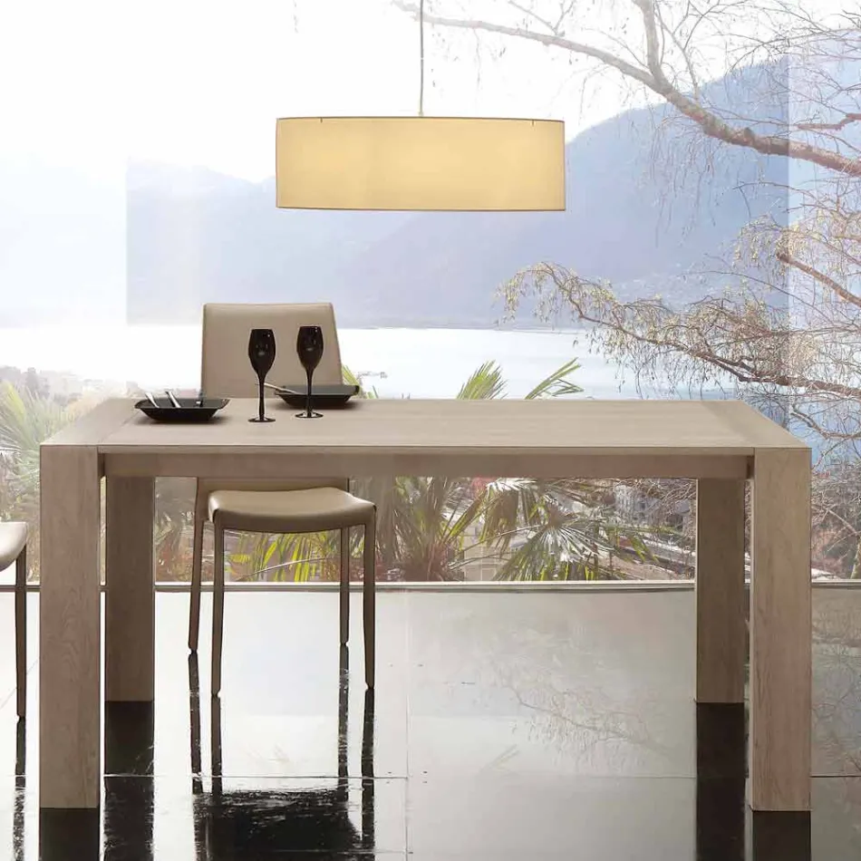Mesa extensible en melamina y mdf moderno Jesi Viadurini