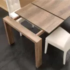 Mesa extensible en melamina y mdf moderno Jesi Viadurini