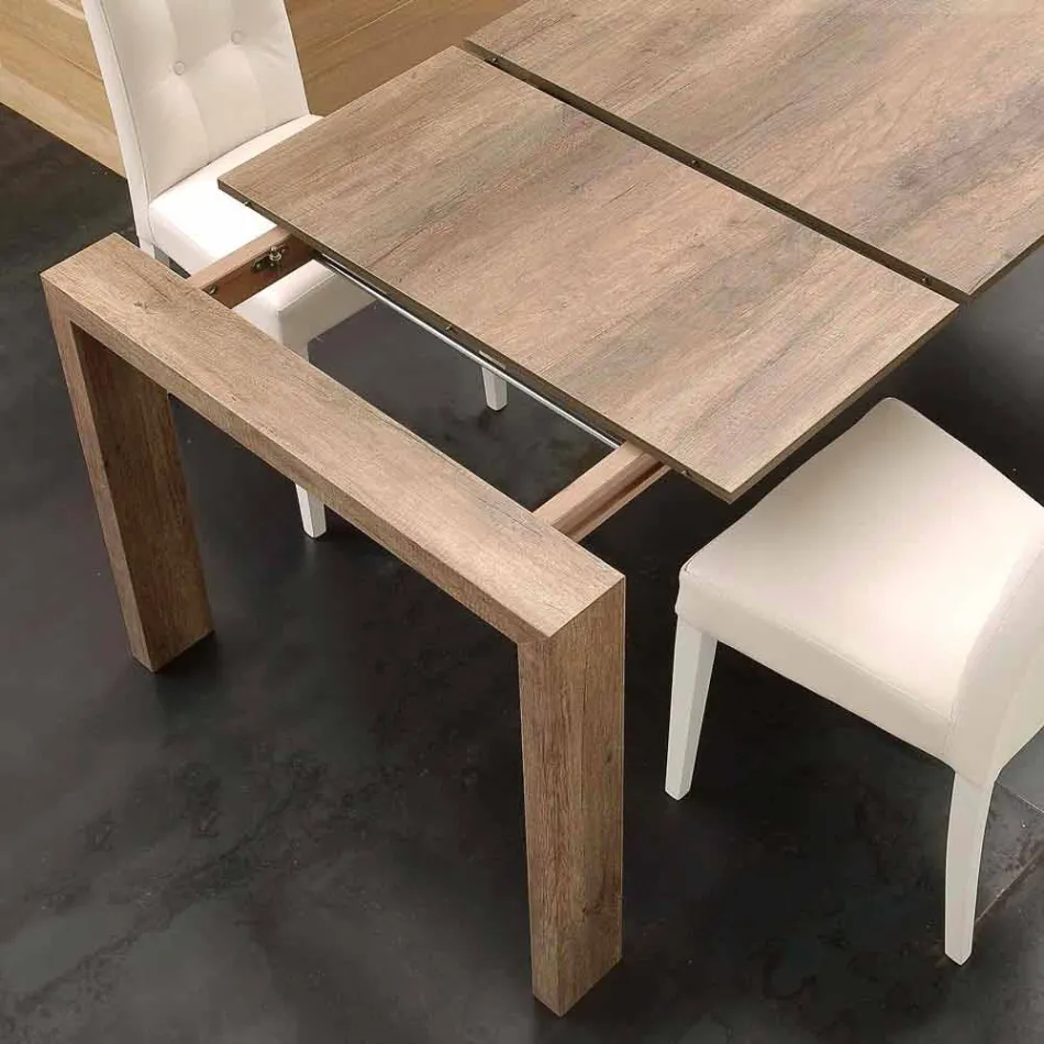 Mesa extensible en melamina y mdf moderno Jesi Viadurini