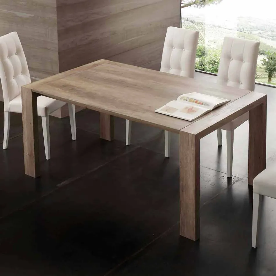 Mesa extensible en melamina y mdf moderno Jesi Viadurini