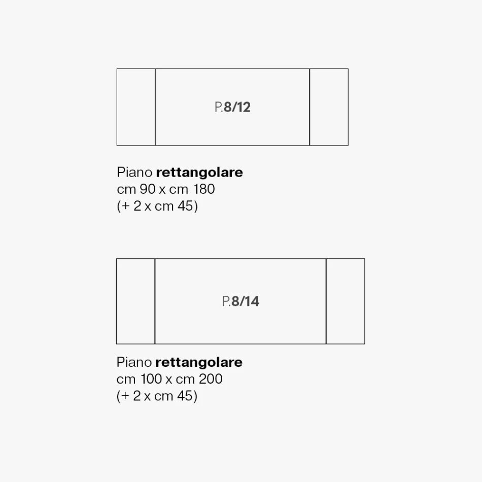 Mesa extensible de vitrocerámica con 3 acabados diferentes Made in Italy - Tecna Viadurini