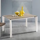 Mesa extensible de vitrocerámica acabado Fokos Terra Made in Italy - Ariel Viadurini
