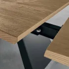 Mesa auxiliar extensible en roble Made in Italy - Zerba Viadurini