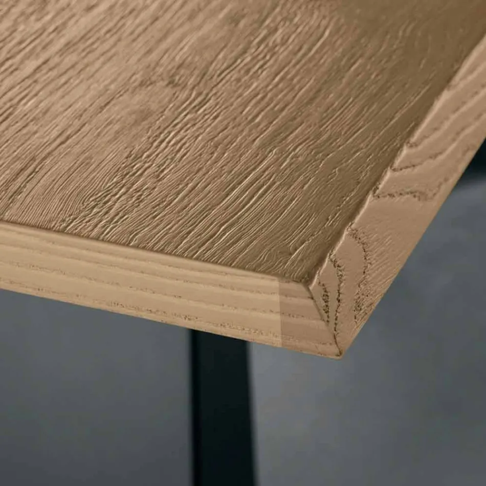 Mesa auxiliar extensible en roble Made in Italy - Zerba Viadurini