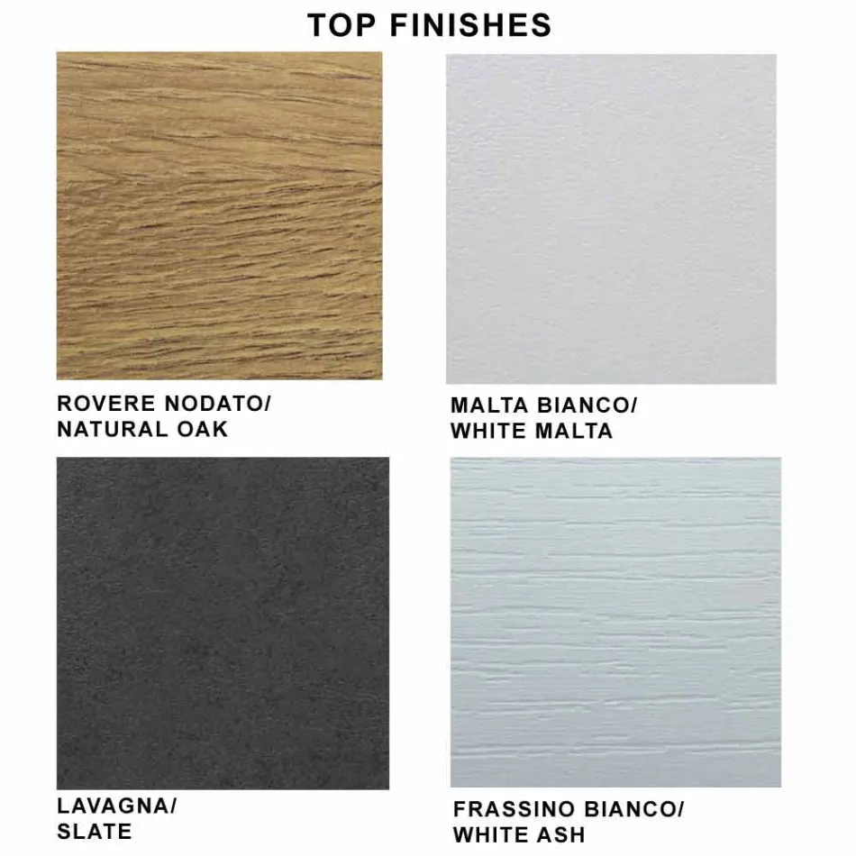 Mesa extensible moderna de 14 plazas con tapa laminada Made in Italy - Ezzellino Viadurini