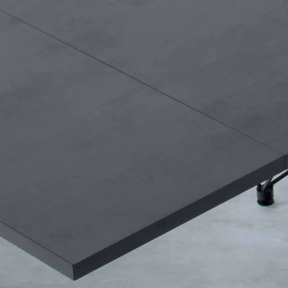 Mesa extensible moderna de 14 plazas con tapa laminada Made in Italy - Ezzellino Viadurini