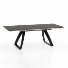 Mesa extensible moderna con patas de metal, Villongo Viadurini