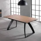 Mesa extensible moderna con patas de metal, Villongo Viadurini