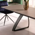Mesa extensible moderna con patas de metal, Villongo Viadurini