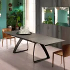 Mesa extensible moderna con patas de metal, Villongo Viadurini