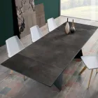 Mesa extensible moderna con tapa de gres hecha en Italia, Erve Viadurini